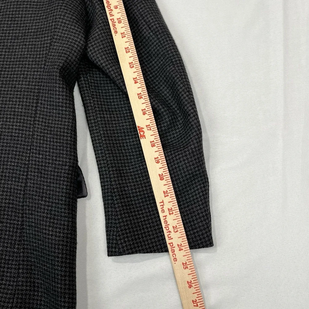 Gianfranco Ruffini Italy Blazer 100% Wool Dark Tan Gray Houndstooth‎ Mens SZ 44R